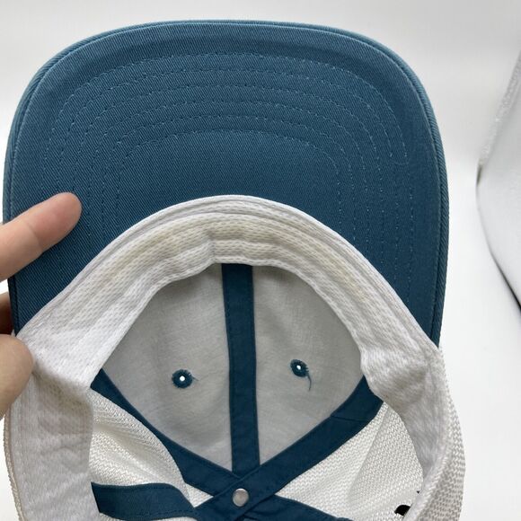 Triangle Sport Headwear Yellowstone Teal Blue Tan Baseball Cap Embroidered Logo - Picture 6 of 7